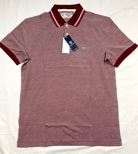Original Penguin Men's Classic Fit Polo Short Sleeve Dark Red sz. Medium NWT - Picture 1 of 7