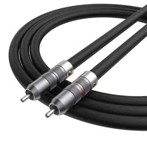 Viborg VA803 Hi-End Pure Solid Silver HIFI Audio Phono Interconnect RCA Cable - Picture 1 of 6
