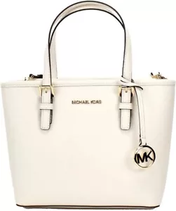 Michael Kors Jet Set Carryall Tote Extra Small Crossbody Bag Leather Light Cream - Picture 1 of 2