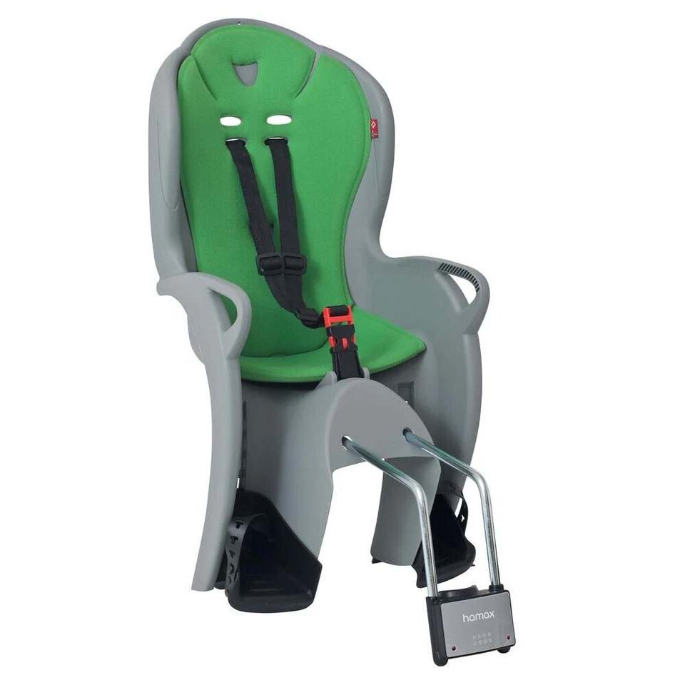 Hamax Kiss Rear Frame Mount Child Seat Grey/Green - Image 1 of 1
