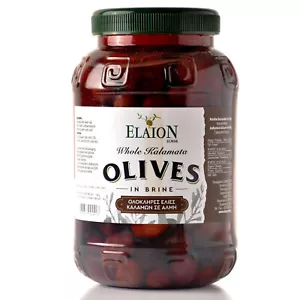 Premium Kalamata Oliven Jumbo 1,6kg – Griechische Oliven, 181/200, Mit/Ohne Kern - Bild 1 von 9