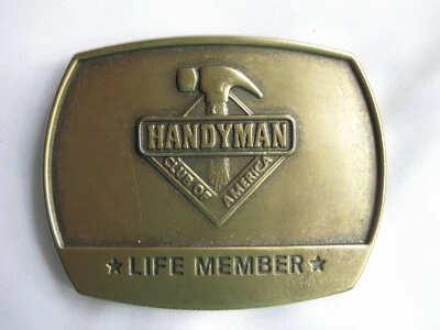 Vintage 1996 Men's Handyman Of America Member Belt Buckle Construction Worker - Image 1 of 4
