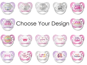 Ulubulu Expression Pacifiers for Girl - Choose Your Design - 0-18 months - Picture 1 of 17