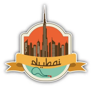 Dubai United Arab Emirates World City Label Badge Car Bumper Sticker Decal - Picture 1 of 1