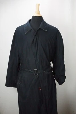 Brioni 复古海军蓝腰带浅棉混纺外套 48 码 — 第 1/4 张图片