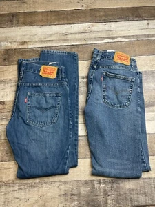 Lot 2 Levi’s 511 Blue Jean 511 Slim Fit Dark Wash Denim Casual Boys Size 16 - Picture 1 of 12