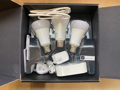 Philips Hue White & Colour Ambiance Starter Kit E27  x3 Dimmer Switch And Bridge - Image 1 of 2