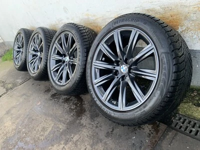 Original BMW 5er G30 G31 18 Zoll V Speiche 684 Winterräder RunFlat DOT18 RDK 8mm - Bild 1 von 4