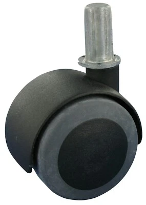 ROLLENTECHNIK VOM STEIN GMBH Satz 4x Möbelrolle Doppelrolle hartes 2x Rad Ø35 Kunststoff-Hülse Ø 10x35