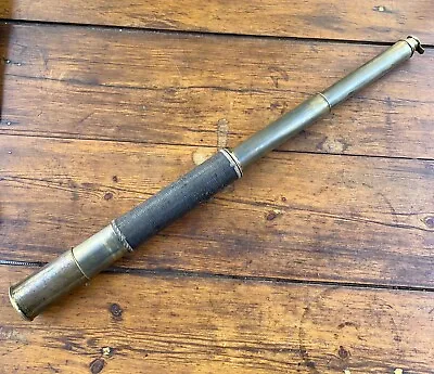 A Superb 19th Century Antique  Naval Or Military Officers Brass Telescope • 326.50$