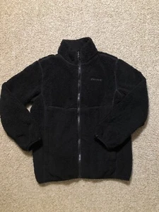 Marmot Kids Full Zip Fuzzy Fleece Jacket - Black Medium  - Picture 1 of 16