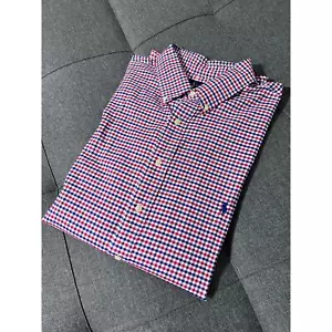 Ralph Lauren Button Down Shirt Men 2XB Performance RWB Plaid Checkered - Picture 1 of 10