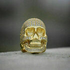 3 ct bague spéciale crâne rose diamant créé 3 ct bracelet or jaune 14 carats
