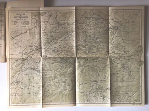 SWITZERLAND 1924 GUIDE TO HOTELS Thermal Springs Golf Links w Tourist Map SCARCE - Picture 1 of 12