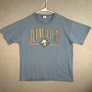 Vintage 90s Corpus Christi Texas T Shirt Adult XL Blue Made In USA Mens - Picture 1 of 11