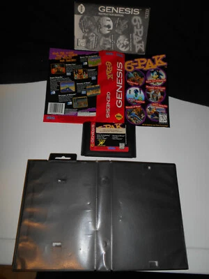 6-Pak (Sega Genesis, 1995) GAME - PLASTIC CASE - MANUAL - Image 1 of 4