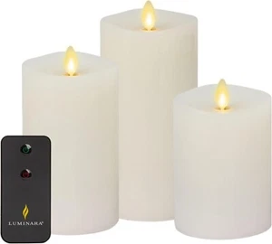 Luminara LED Flameless Battery Operated Candles Flickering Flame with Timer 3PCS - Picture 1 of 5