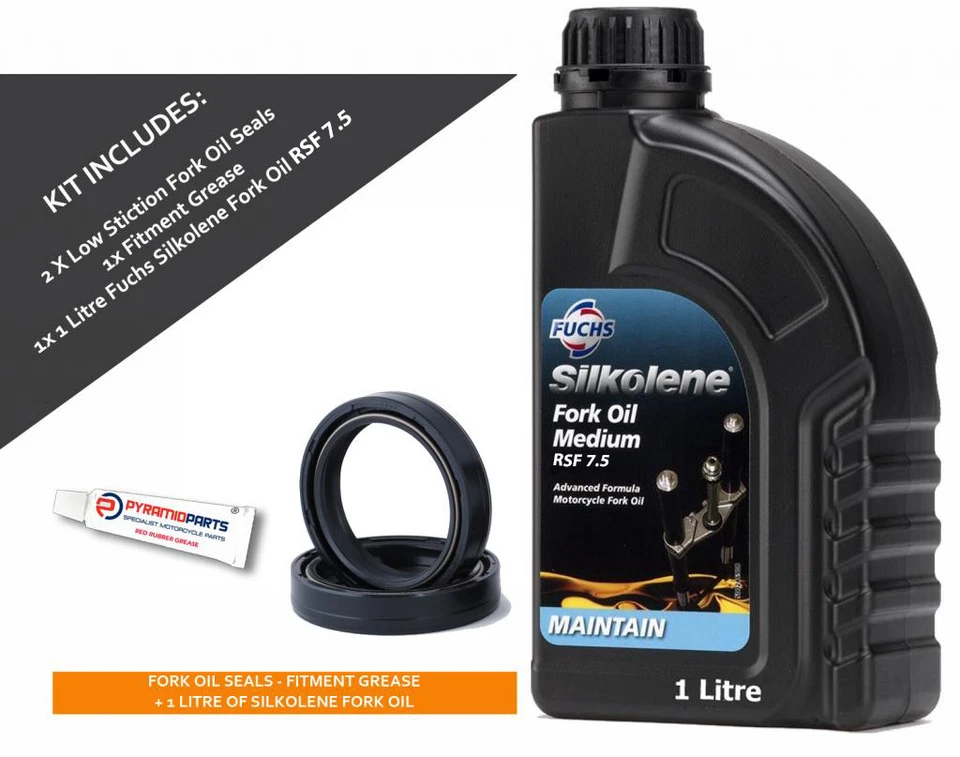 Sellos de horquilla y aceite de horquilla 1L para Kawasaki ZX6R ZX-6R ZX600 P7F P8F Ninja 07-08 Foto 1 de 1