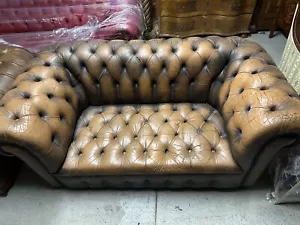 Original Altes Vintage Chesterfied 2er Sofa Sitze auch gesteppt. - Bild 1 von 10