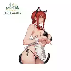 EARLFAMILY 5.1" Maid Makima Hand on Chest Car Stickers Hentai Vinyl Window Decal - Picture 1 of 2