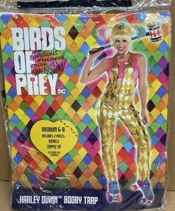 Harley Quinn Costume Adult Medium Halloween Cosplay Birds Of Prey Overalls ⭐️ - Picture 1 of 6