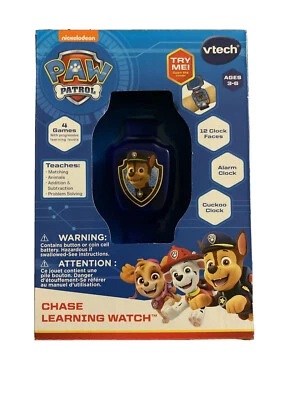 VTech Paw Patrol Learning Watch Chase Blue Ages 3+ NEW - Image 1 of 4