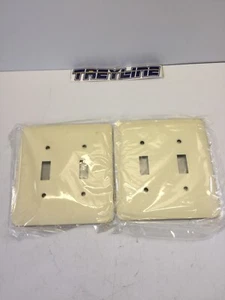 LOT OF 2, MULBERRY, 79072, SWITCH COVER TOGGLE WALLPLATE, IVORY. (17E-2,3) - Picture 1 of 4