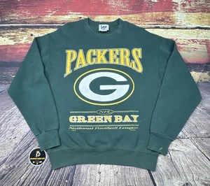 Sudadera De Colección Green Bay Packers Para Hombres Mediana LEE 90s NFL Fútbol Envejecido EE. UU. - Imagen 1 de 17