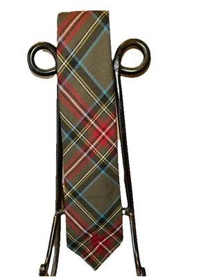 Corbata para hombre Polo by Ralph Lauren 57"L X 3 3/4"W a cuadros 100 % lana hecha a mano en Italia Foto 1 de 4