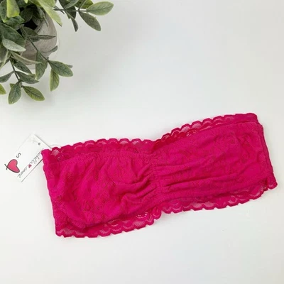 Bandeau de encaje Cosabella rosa intenso Adore talla pequeña para mujer Foto 1 de 4