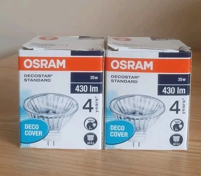 New Pack Of 2 OSRAM Decostar 51S 44865WFL 35W Halogen Lamp 430lm 12v  - Image 1 of 4
