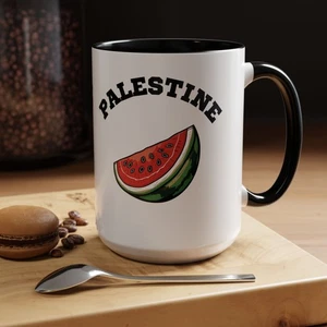 Taza con acento de sandía, linda taza de café, regalo palestino gratis, taza amigos - Imagen 1 de 31