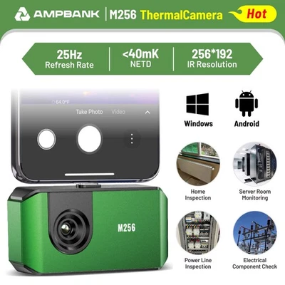 AMPBANK Thermal Camera for Android Smartphones & PC, 256x192 IR High Resolution