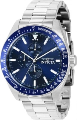 Invicta Men's 38965 Aviator Quartz Multifunction Blue Dial Stainless Steel Watch - Image 1 of 4