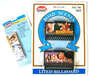 NEW Model Power Road Scenes No. 700 HO LED Lighted Billboard w/702-1 Poster Set - Picture 1 of 1