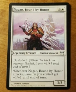 MTG 1x Nagao, Bound by Honor, LP-MP Champions of Kamigawa, Samurai Tribal EDH - Picture 1 of 1