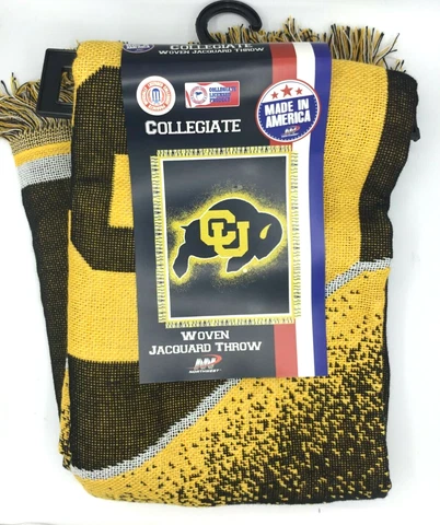COLORADO BOULDERS BUFFALOES NCAA 48"X60" WOVEN AFGHAN THROW BLANKET FREE SHIP Cover