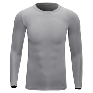 Men Cycling Base Layer Bicycle Long Jersey Sports Running Shirt Moisture Wicking - Picture 1 of 19