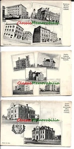 Vintage Original Post Card Canada Sask Regina Multi-Views 1920s? Public Skoolz - Picture 1 of 2