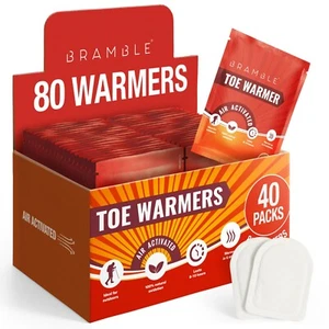 80 Toe Foot Warmers (40 Packs), for Shoes, Boots, Outdoors, Hiking, Football - Picture 1 of 8