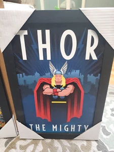 Thor 18 x 14 Laminated Wood Wall Art LOT OF 2 Marvel God of Thunder Hemsworth - Picture 1 of 2