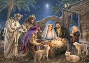 SCHEMA PUNTO CROCE PRESEPE NATALE CROSS STITCH CHRISTMAS NATIVITY SCENE DMC - Imagen 1 de 1
