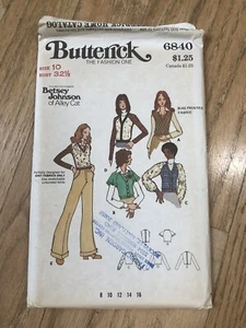 Vintage OOP Butterick Betsey Johnson Muster 6840 Pullover Jacke Größe 10 komplett - Bild 1 von 3