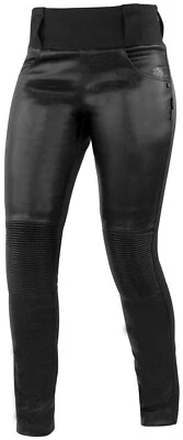 Trilobite Damen Motorrad Leder Leggings W36-L32 Skinny-Fit schwarz mit Aramid - Bild 1 von 4