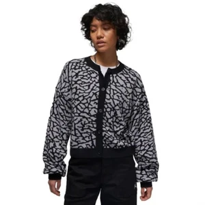 Nike Jordan Flight Women's Jacquard Knit Cardigan - XS - New ~ DX0448 010 - BD - Picture 1 of 4