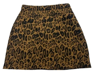 Ladies size 6 Brown & Black DOTTI Leopard Print A Line Skirt *NEW* RRP $49.95 - Picture 1 of 4
