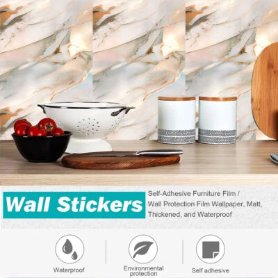 10Pcs Bathroom Kitchen Wall Panels PVC Cladding Shower Waterproof Tile Sticker - Image 1 of 4