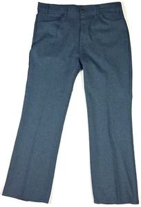 Vintage Levis Pants Mens 40x30 Blue Slacks - Black Gold Label - Trousers Dacron - Picture 1 of 10