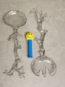 Michael Aram Ocean Reef Coral Shape Clear Acrylic Salad Server Set Fork & Spoon - Picture 1 of 7