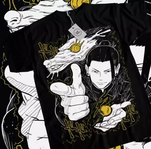 Suguru Geto T-shirt Jujutsu Kaisen Getou jjk Horror Anime Black Shirt All Size - Picture 1 of 3